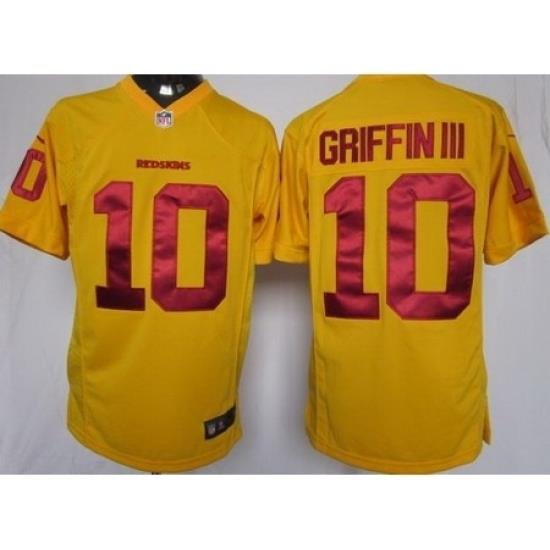 Nike Washington Redskins 10 Robert Griffin III Yellow Game NFL Jersey