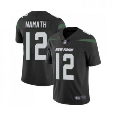 Youth NeW York Jets 12 Joe Namath Black Alternate Vapor Untouchable Limited Player Football Jersey