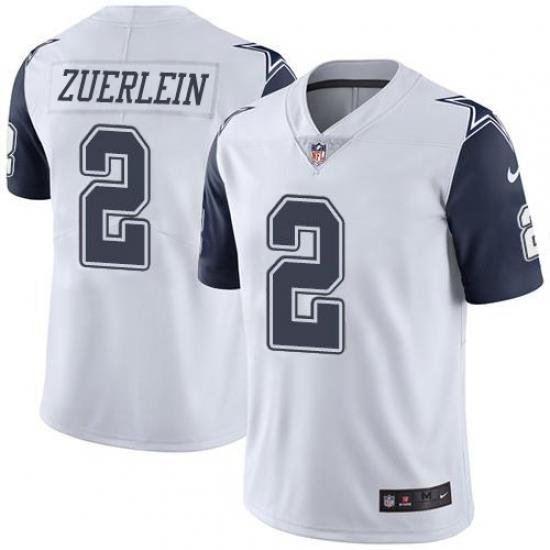 Nike Dallas Cowboys 2 Greg Zuerlein White Men Stitched NFL Limited Rush Jersey