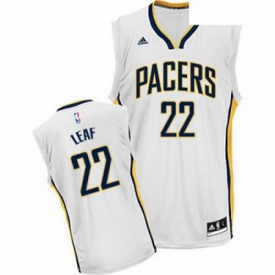 Mens Adidas Indiana Pacers 22 T J Leaf Swingman White Home NBA Jersey