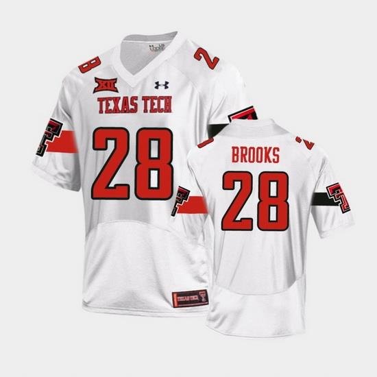 Men Texas Tech Red Raiders Tahj Brooks Replica White Football Team Jersey