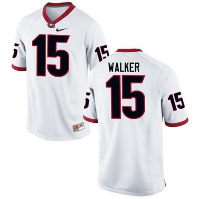 Men Georgia Bulldogs #15 DAndre Walker College Football Jerseys-White