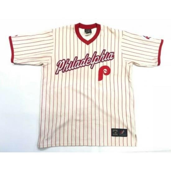 Men PHILADELPHIA PHILLIES Blank White ThroWback Jersey