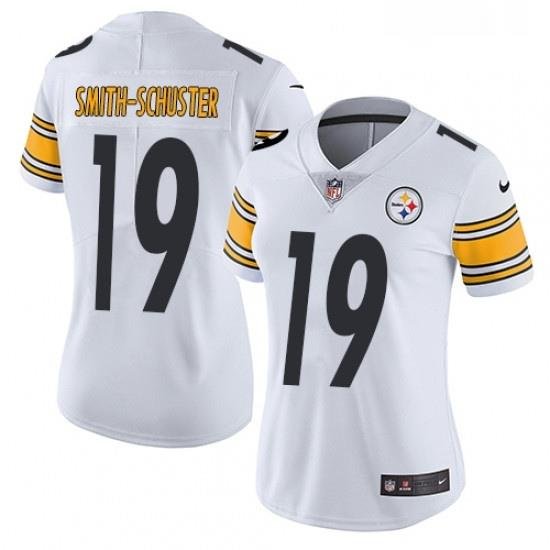 Womens Nike Pittsburgh Steelers 19 JuJu Smith Schuster Elite White NFL Jersey