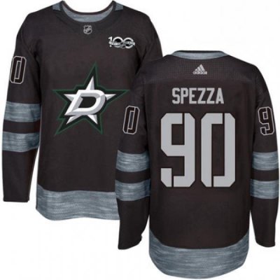 Mens Adidas Dallas Stars 90 Jason Spezza Authentic Black 1917 2017 100th Anniversary NHL Jersey