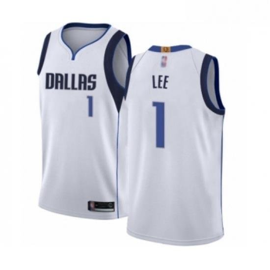 Youth Dallas Mavericks 1 Courtney Lee Swingman White Basketball Jersey Association Edition