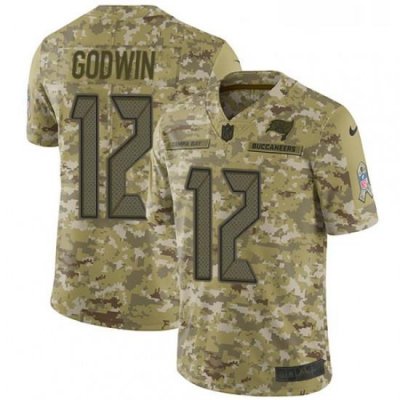 Mens Nike Tampa Bay Buccaneers 12 Chris Godwin Limited Camo 2018 Salute to Service NFL Jersey