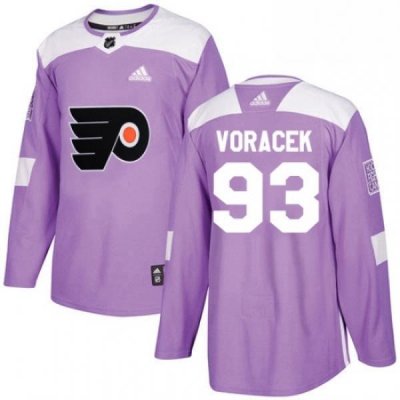 Youth Adidas Philadelphia Flyers 93 Jakub Voracek Authentic Purple Fights Cancer Practice NHL Jersey