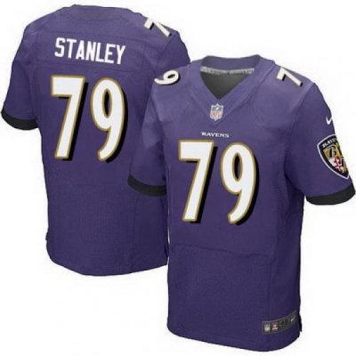 Nike Ravens #79 Ronnie Stanley Purple Team Color Mens Stitched NFL New Elite Jersey