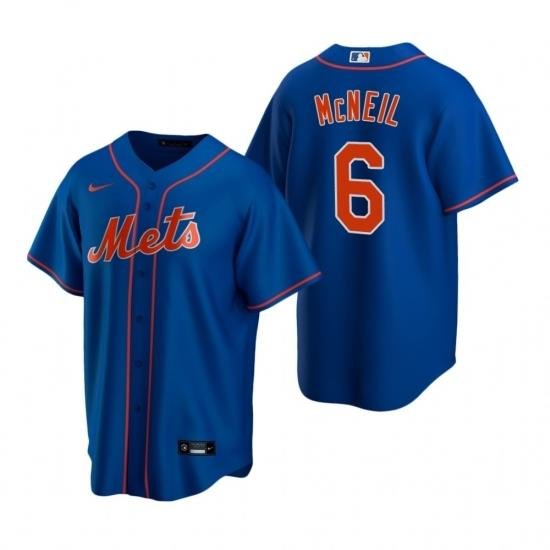 Mens Nike NeW York Mets 6 Jeff McNeil Royal Alternate Stitched Baseball Jersey