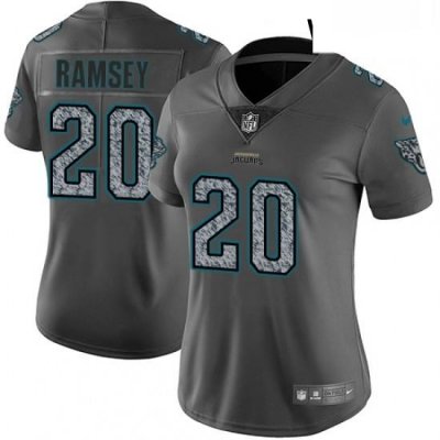 Womens Nike Jacksonville Jaguars 20 Jalen Ramsey Gray Static Vapor Untouchable Limited NFL Jersey