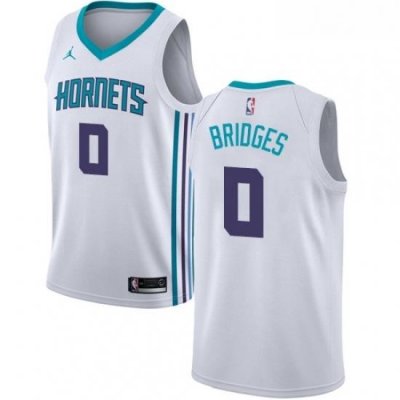 Womens Nike Jordan Charlotte Hornets 0 Miles Bridges Swingman White NBA Jersey Association Edition