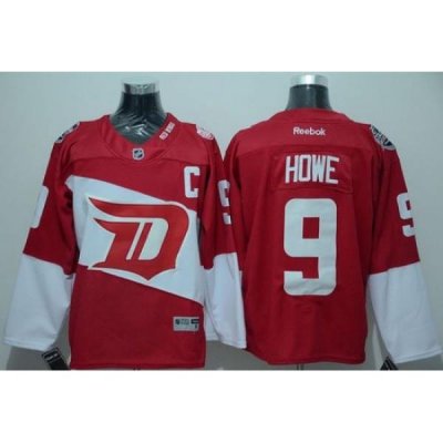 Red Wings #9 Gordie Howe Red 2016 Stadium Series Stitched NHL Jersey