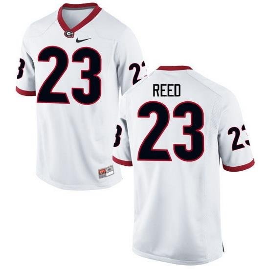 Men Georgia Bulldogs #23 J.R. Reed College Football Jerseys-White