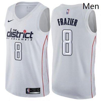 Mens Nike Washington Wizards 8 Tim Frazier Swingman White NBA Jersey City Edition