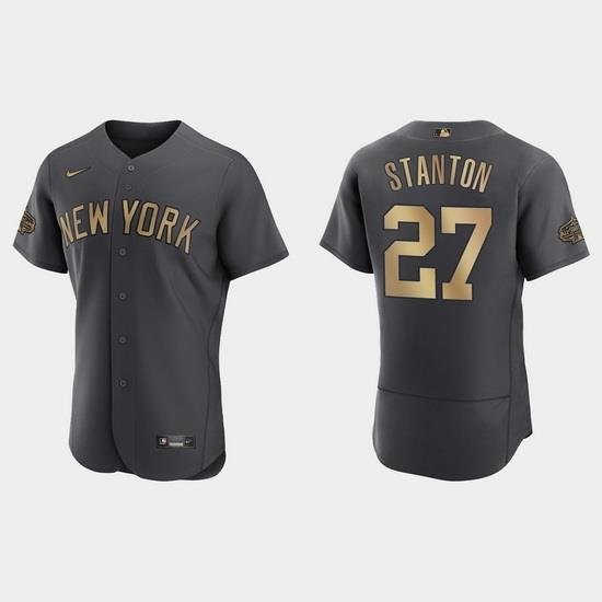 Men Giancarlo Stanton NeW York Yankees 2022 Mlb All Star Game Authentic Charcoal Jersey