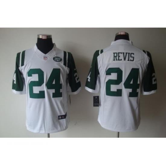 Nike NeW York Jets 24 Darrelle Revis White Limited NFL Jersey