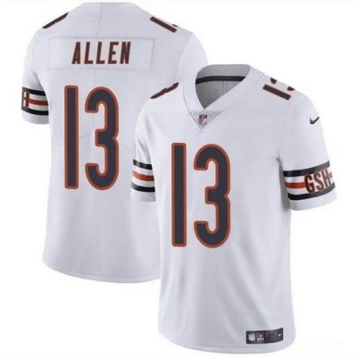 Men Chicago Bears 13 Keenan Allen White Vapor Stitched Football Jersey