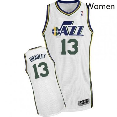 Womens Adidas Utah Jazz 13 Tony Bradley Authentic White Home NBA Jersey