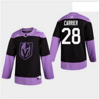 Men Golden Knights 28 William Carrier Hockey Fights Cancer Practice Jersey