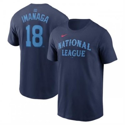 Men National League 18 Shota Imanaga Navy 2024 All Star Name  26 Number T Shirt