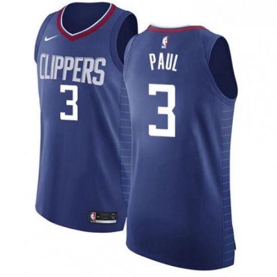 Youth Nike Los Angeles Clippers 3 Chris Paul Authentic Blue Road NBA Jersey Icon Edition