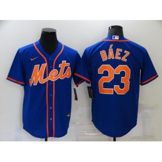 Men's Nike NeW York Mets #23 Keon Broxton Blue Game Authentic Baseball Jersey