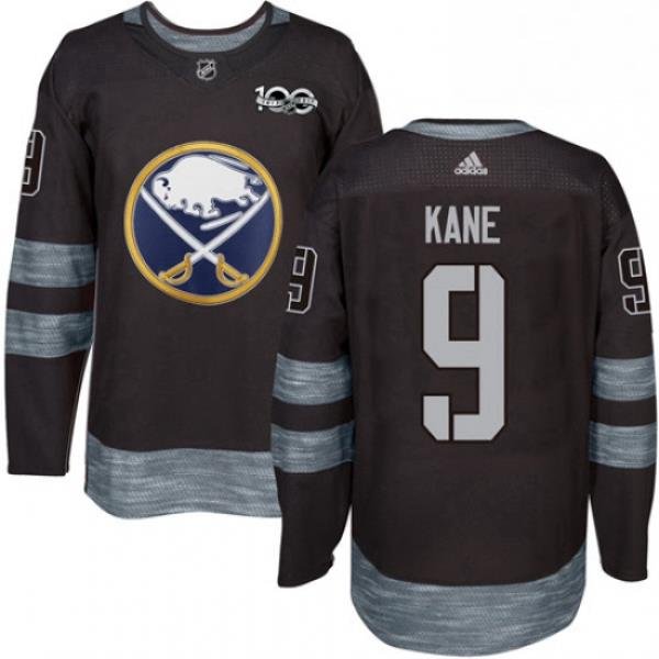 Mens Adidas Buffalo Sabres 9 Evander Kane Authentic Black 1917 2017 100th Anniversary NHL Jersey