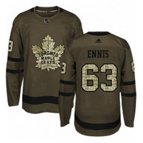 Mens Adidas Toronto Maple Leafs 63 Tyler Ennis Authentic Green Salute to Service NHL Jersey