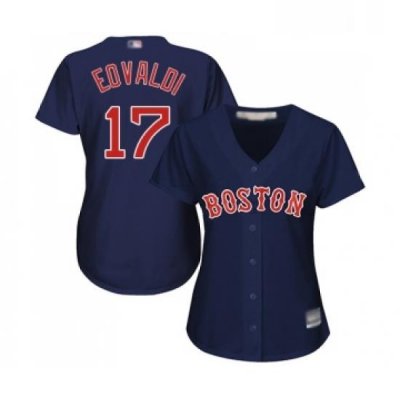 Womens Boston Red Sox 17 Nathan Eovaldi Replica Navy Blue Alternate Road Baseball Jersey