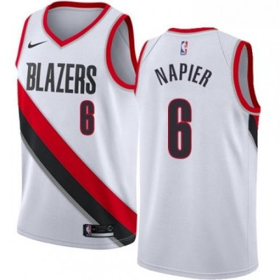 Womens Nike Portland Trail Blazers 6 Shabazz Napier Authentic White Home NBA Jersey Association Edition