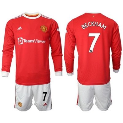 Men Manchester United Long Sleeve Soccer Jerseys 520