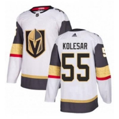 Youth Adidas Vegas Golden Knights 55 Keegan Kolesar Authentic White Away NHL Jersey