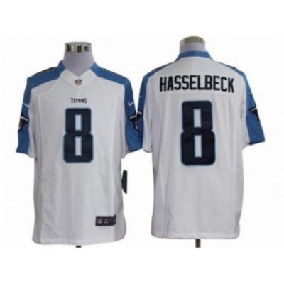 Nike Tennessee Titans 8 Matt Hasselbeck White Limited NFL Jersey