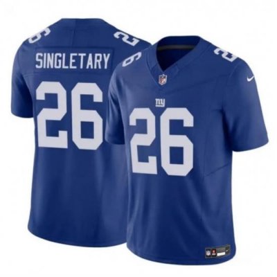 Youth New York Giants 26 Devin Singletary Blue 2023 F U S E  Vapor Untouchable Limited Stitched Jersey