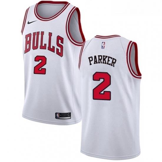 Womens Nike Chicago Bulls 2 Jabari Parker Swingman White NBA Jersey Association Edition