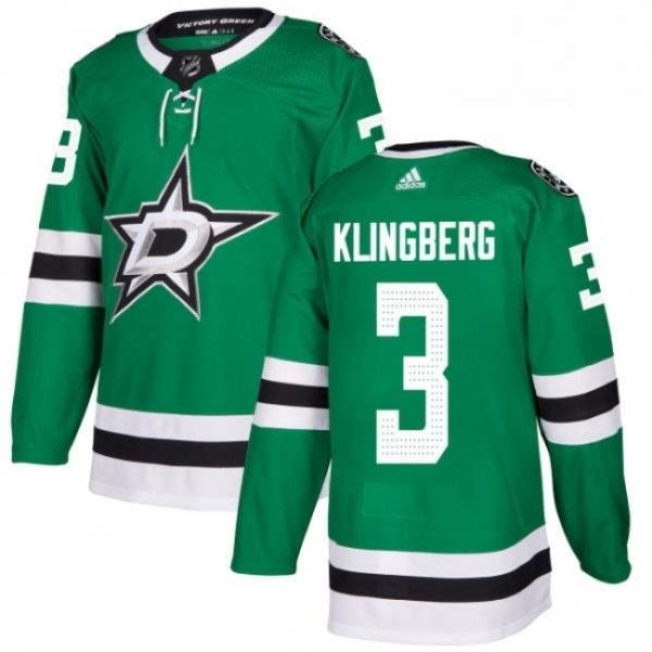 Mens Adidas Dallas Stars 3 John Klingberg Premier Green Home NHL Jersey