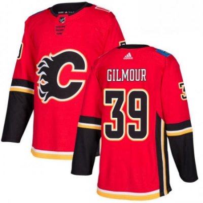 Mens Adidas Calgary Flames 39 Doug Gilmour Premier Red Home NHL Jersey