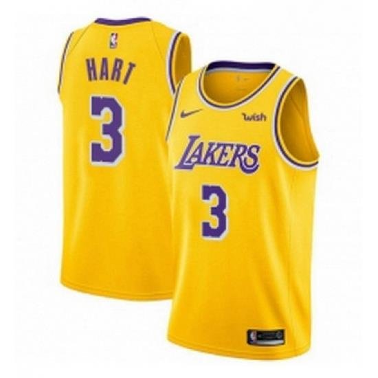 Youth Nike Los Angeles Lakers 3 Josh Hart Swingman Gold NBA Jersey Icon Edition