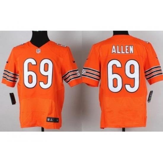 Nike Chicago Bears 69 Jared Allen Orange Elite NFL Jersey