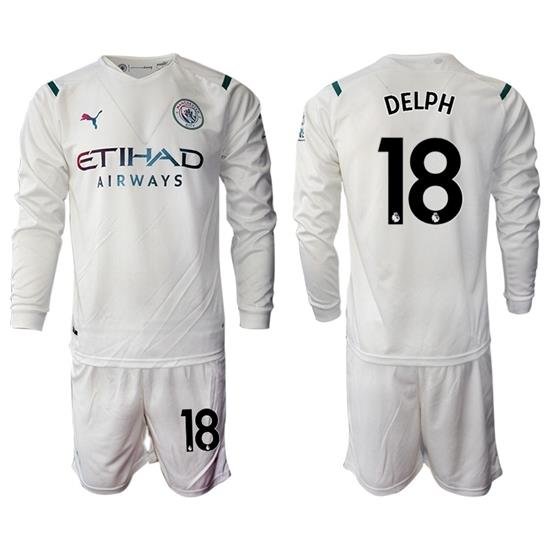 Men Manchester City Long Sleeve Soccer Jerseys 526