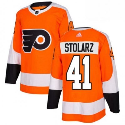 Youth Adidas Philadelphia Flyers 41 Anthony Stolarz Authentic Orange Home NHL Jersey