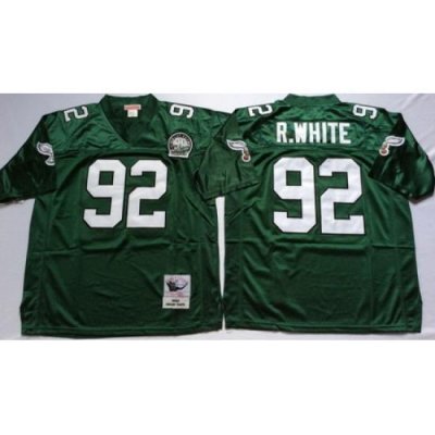 Eagles 92 Reggie White Green ThroWback Jersey