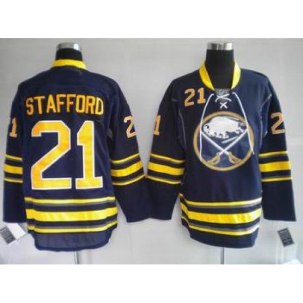 Buffalo Sabres Drew Stafford #21 dark BLUE