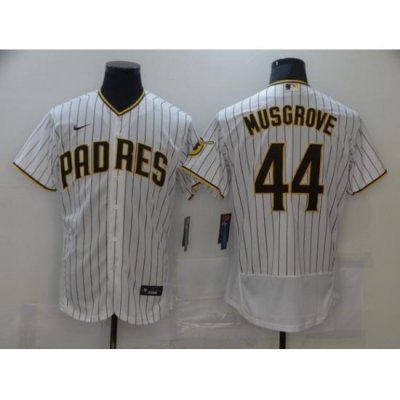 Men Nike San Diego Padres 44 Musgrove Tan White Authentic Alternate Player Jersey