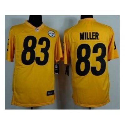 Nike Pittsburgh Steelers 83 Heath Mille Yellow Game NFL Jersey