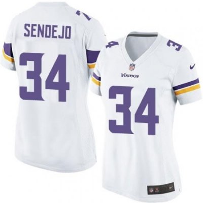 Women Nike Minnesota Vikings #34 AndreW Sendejo White NFL Jersey