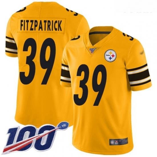 Steelers #39 Minkah Fitzpatrick Gold Youth Stitched Football Limited Inverted Legend 100th Season Jersey