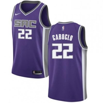 Womens Nike Sacramento Kings 22 Bruno Caboclo Swingman Purple NBA Jersey Icon Edition