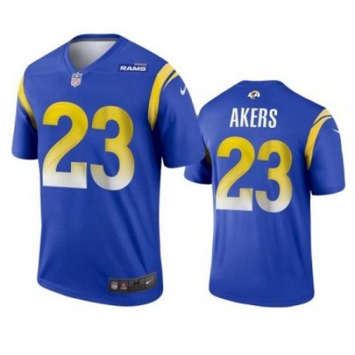 Men Los Angeles Rams 23 Cam Akers 2020 Blue Vapor Untouchable Limited Stitched Jersey